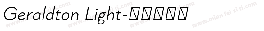 Geraldton Light字体转换
